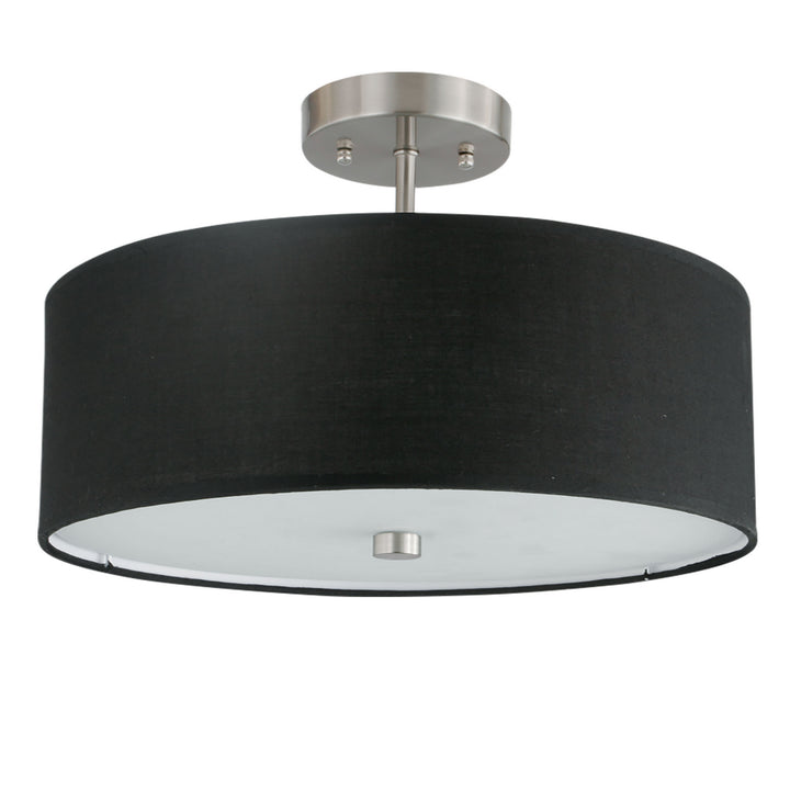 Everly Three Light Semi-Flush Mount in Black - available from The Lighting Shoppe, trusted by Canadian homeowners