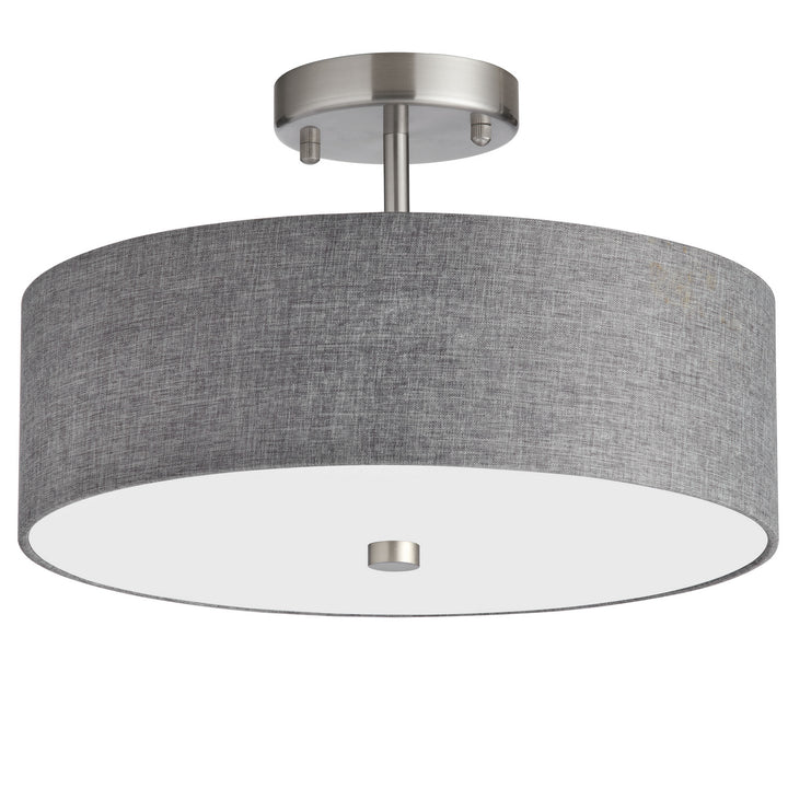 Everly Three Light Semi-Flush Mount in Grey - available from The Lighting Shoppe, trusted by Canadian homeowners