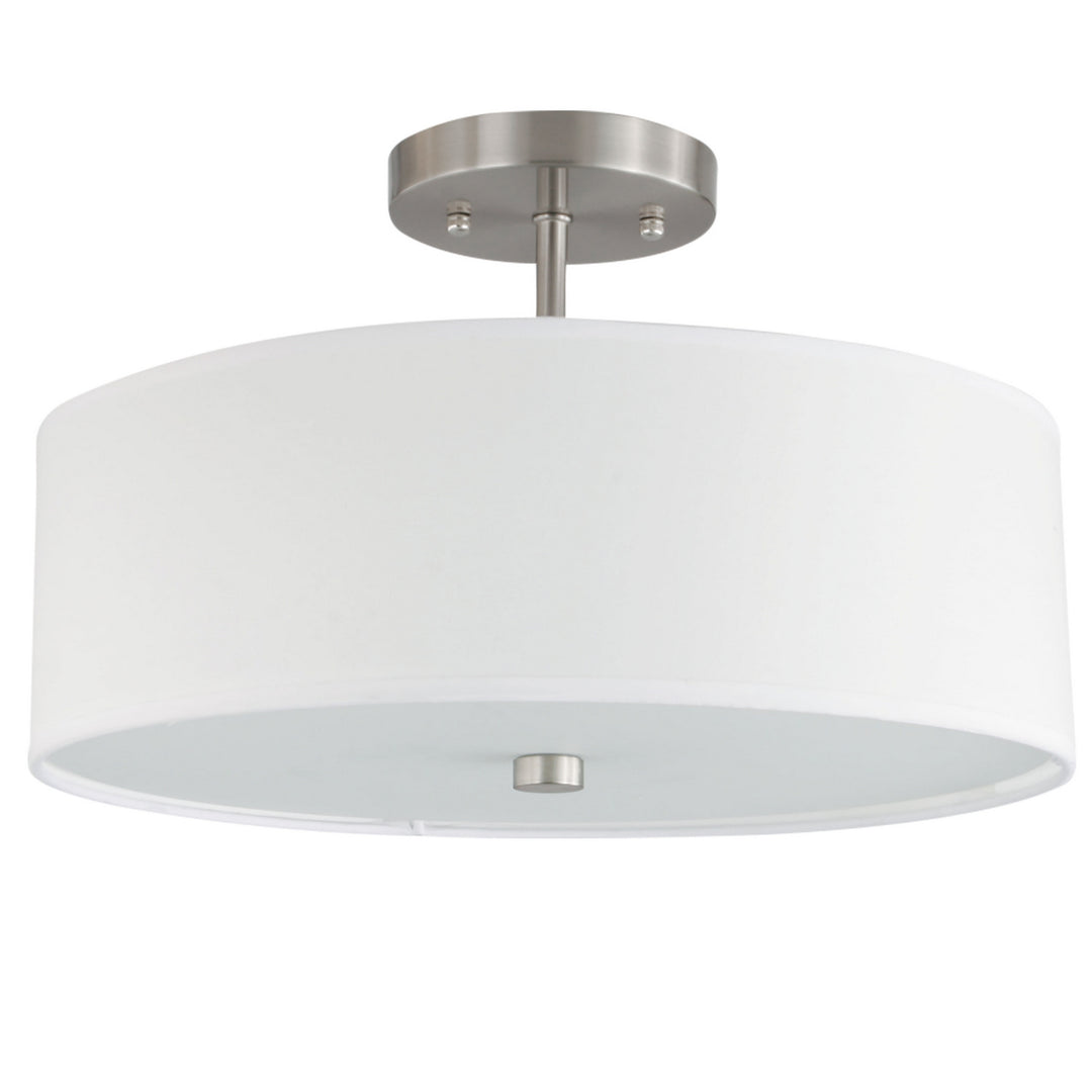Everly Three Light Semi-Flush Mount in White - available from The Lighting Shoppe, trusted by Canadian homeowners