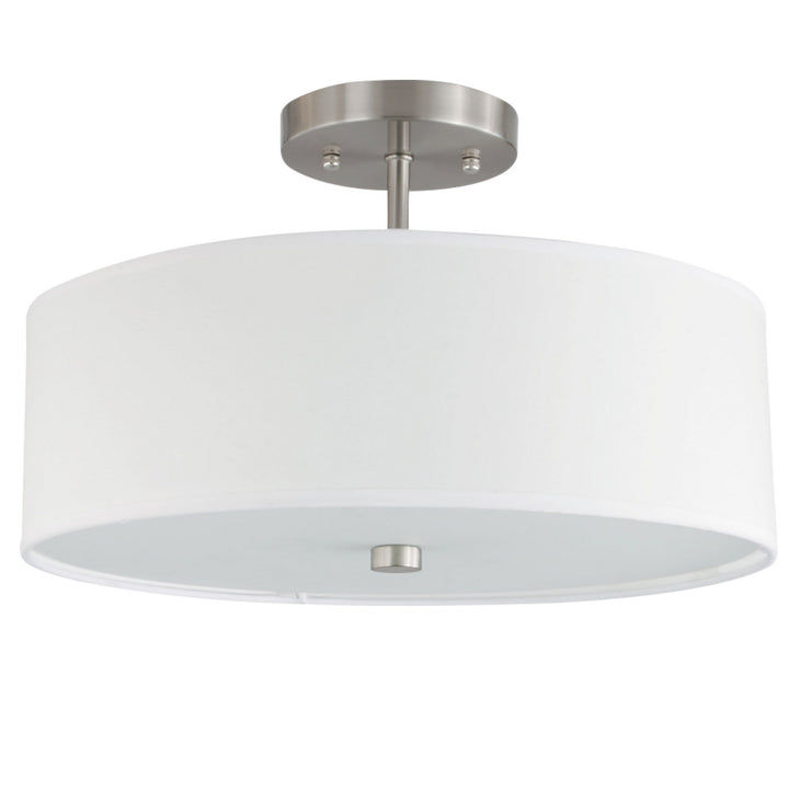 Everly Three Light Semi-Flush Mount in White - available from The Lighting Shoppe, trusted by Canadian homeowners
