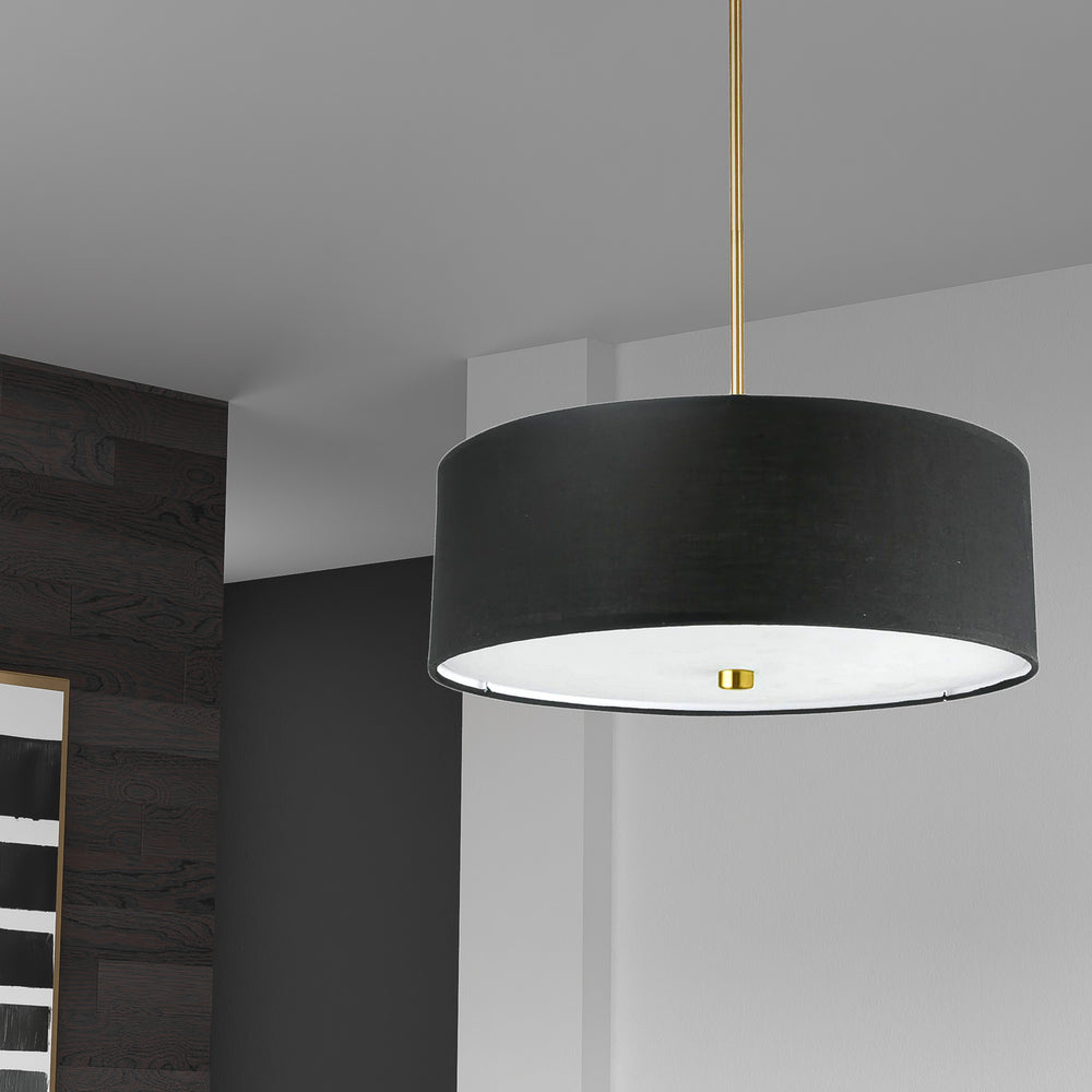 Dainolite Canada - 571-204P-AGB-BK - Four Light Pendant - Everly - Black
