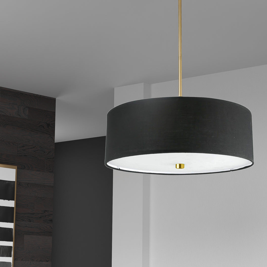 Dainolite Canada - 571-204P-AGB-BK - Four Light Pendant - Everly - Black