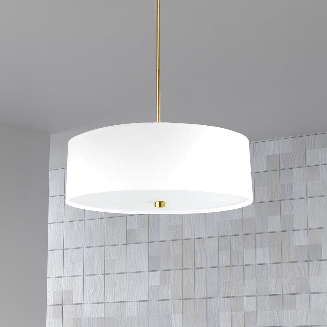 Dainolite Canada - 571-204P-AGB-WH - Four Light Pendant - Everly - White