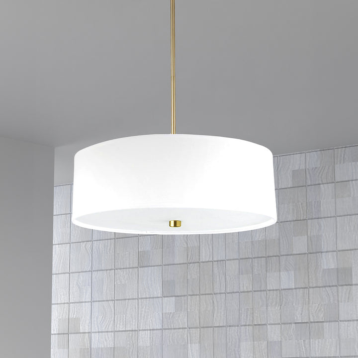 Dainolite Canada - 571-204P-AGB-WH - Four Light Pendant - Everly - White