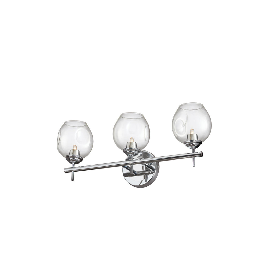 Abii Three Light Vanity Fixture in Polished Chrome - available from The Lighting Shoppe, trusted by Canadian homeowners