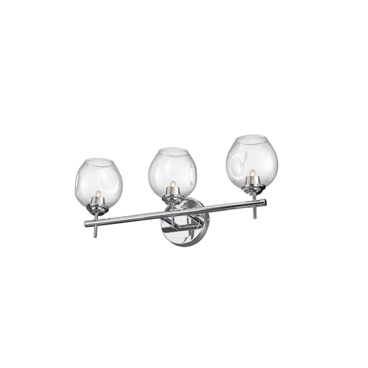 Abii Three Light Vanity Fixture in Polished Chrome - available from The Lighting Shoppe, trusted by Canadian homeowners