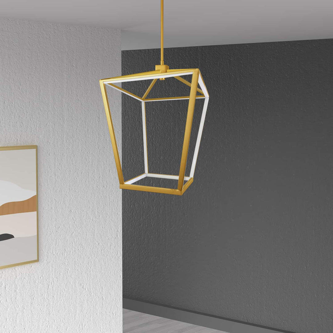 Dainolite Canada - CAG-2046C-AGB - LED Pendant - Cage - Aged Brass