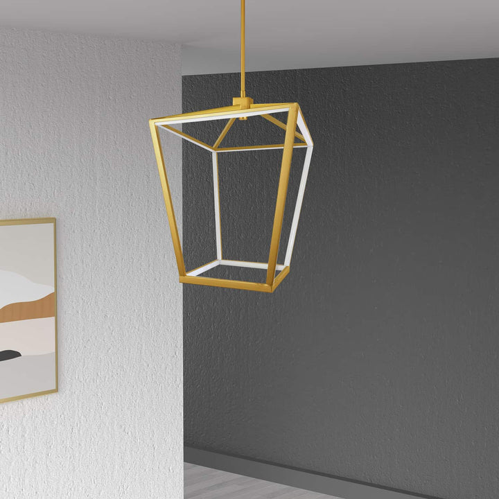 Dainolite Canada - CAG-2046C-AGB - LED Pendant - Cage - Aged Brass