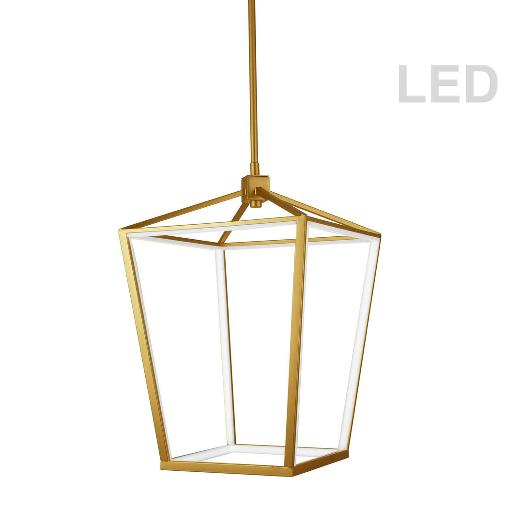 Cage LED Pendant in Aged Brass - available from The Lighting Shoppe, trusted by Canadian homeowners