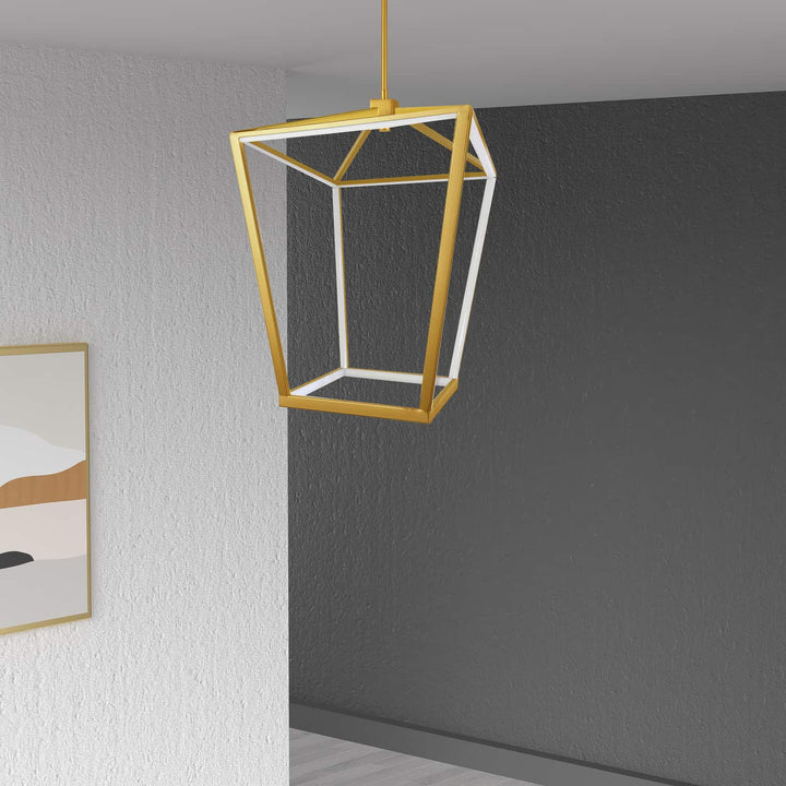 Dainolite Canada - CAG-2664C-AGB - LED Pendant - Cage - Aged Brass