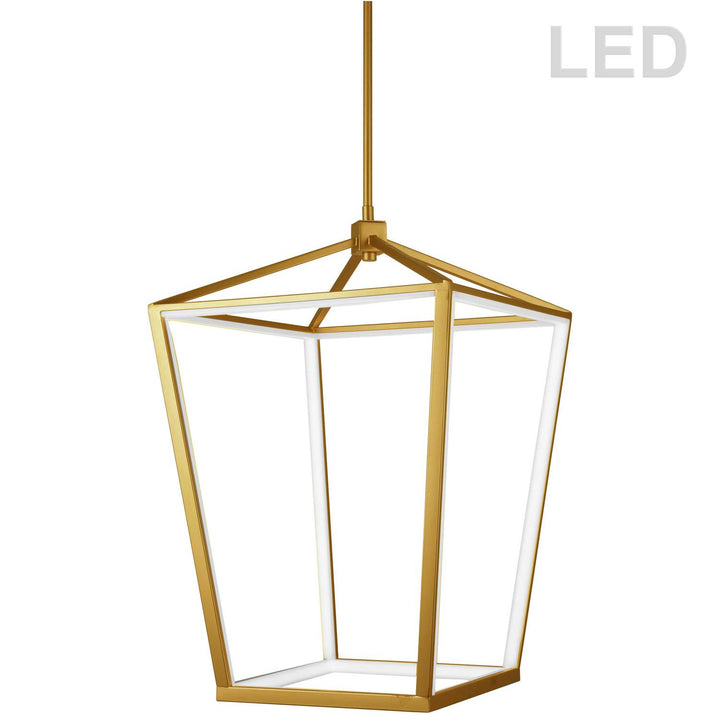 Cage LED Pendant in Aged Brass - available from The Lighting Shoppe, trusted by Canadian homeowners