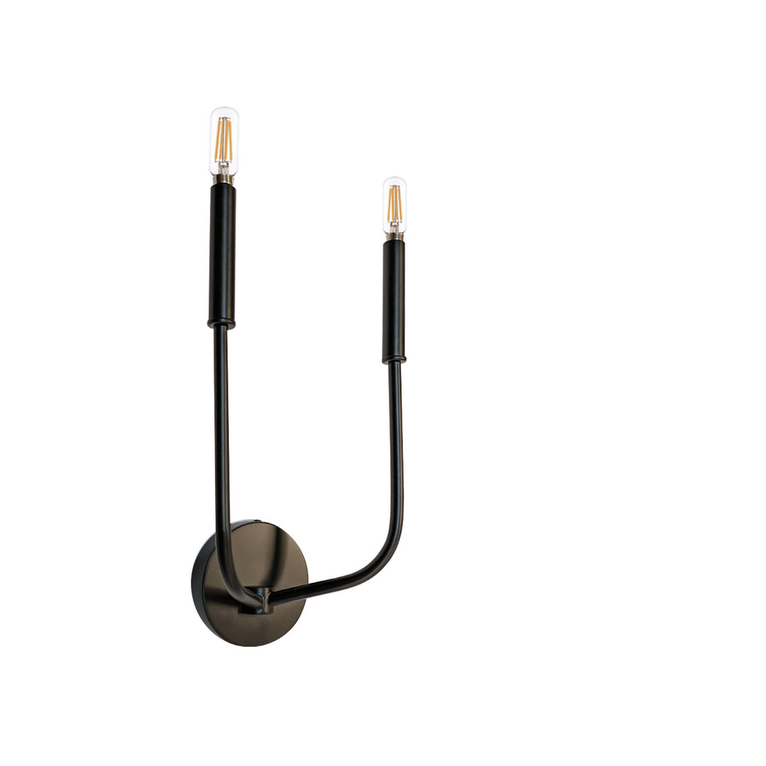 Eleanor Two Light Wall Sconce in Black - available from The Lighting Shoppe, trusted by Canadian homeowners