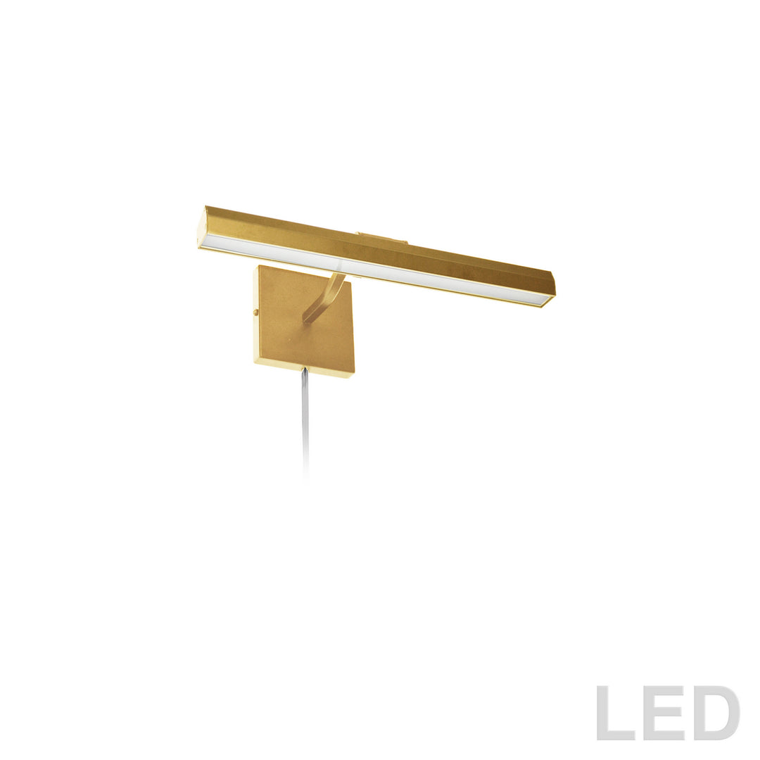 Leonardo LED Picture Light in Aged Brass - available from The Lighting Shoppe, trusted by Canadian homeowners