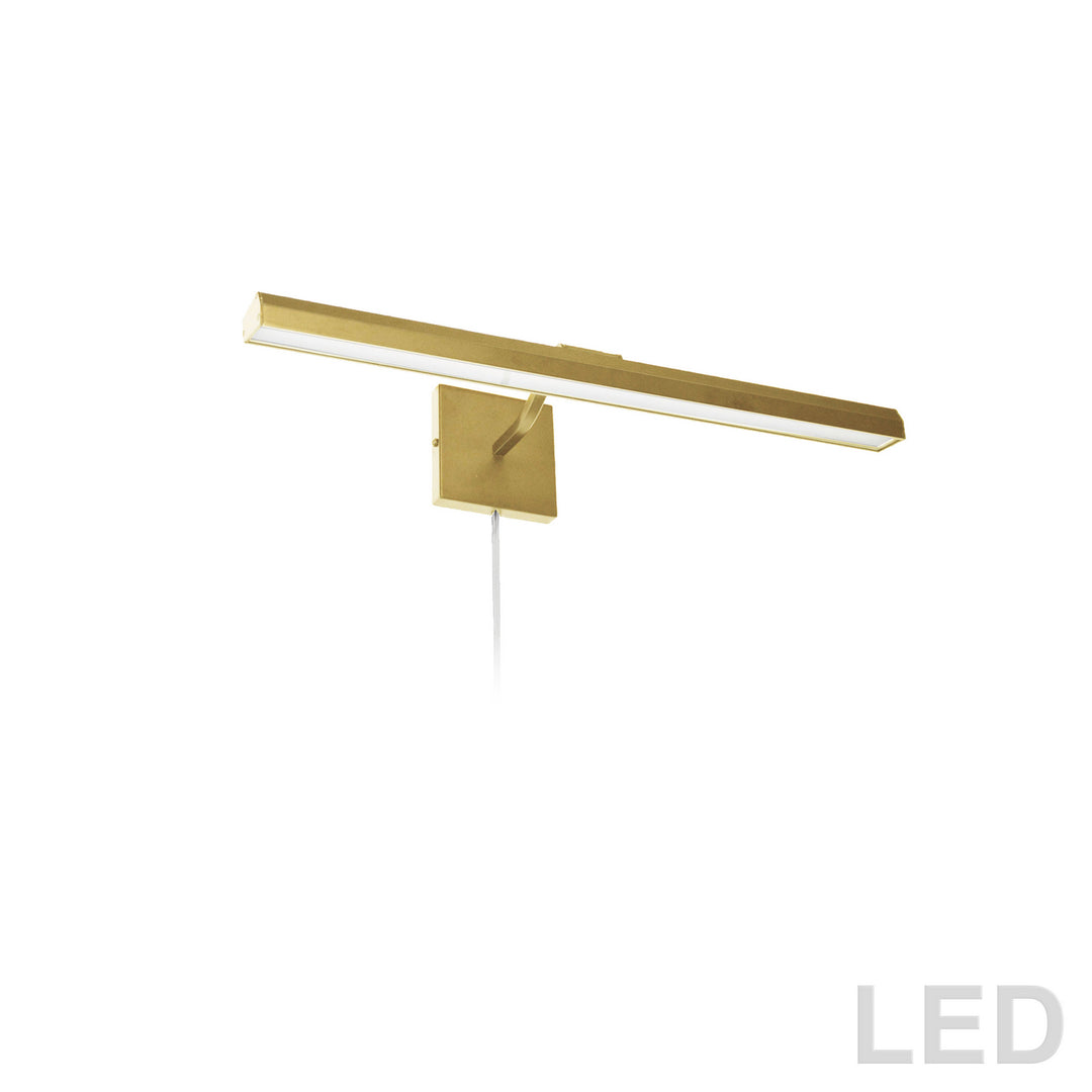 Leonardo LED Picture Light in Aged Brass - available from The Lighting Shoppe, trusted by Canadian homeowners