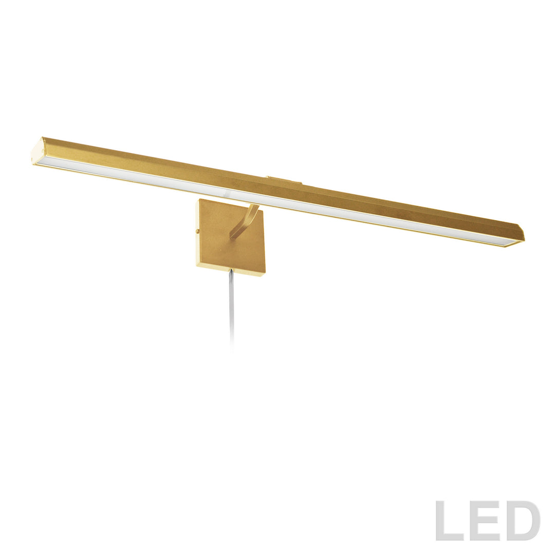 Leonardo LED Picture Light in Aged Brass - available from The Lighting Shoppe, trusted by Canadian homeowners
