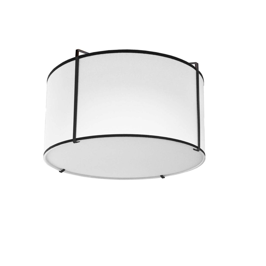 Trapezoid Two Light Flush Mount in White - available from The Lighting Shoppe, trusted by Canadian homeowners