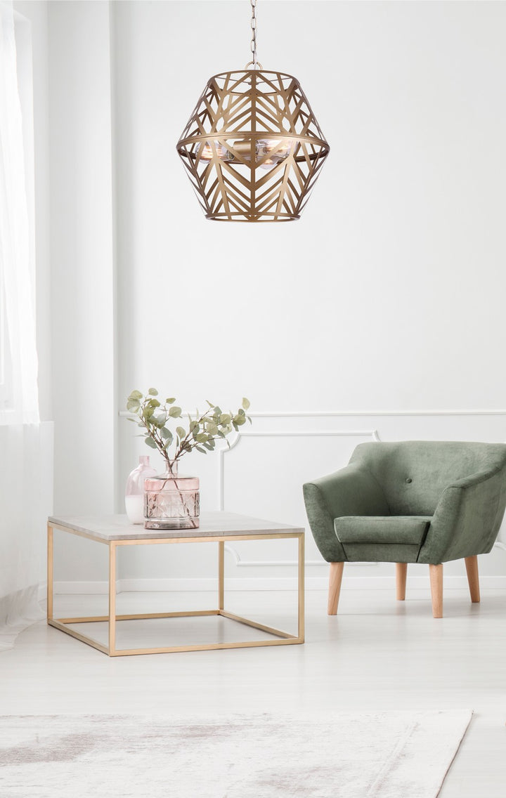 Canarm Canada - ICH635B03PGD17 - Three Light Chandelier - Maud - Painted Gold