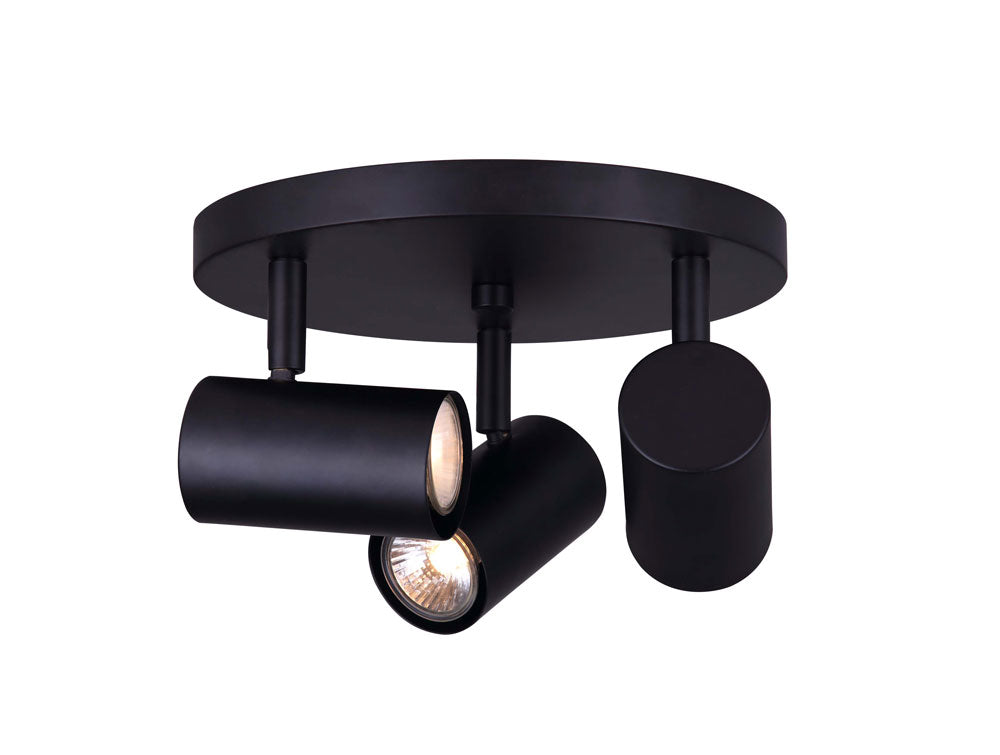 Marena Three Light Ceiling/Wall Mount in Black - available from The Lighting Shoppe, trusted by Canadian homeowners