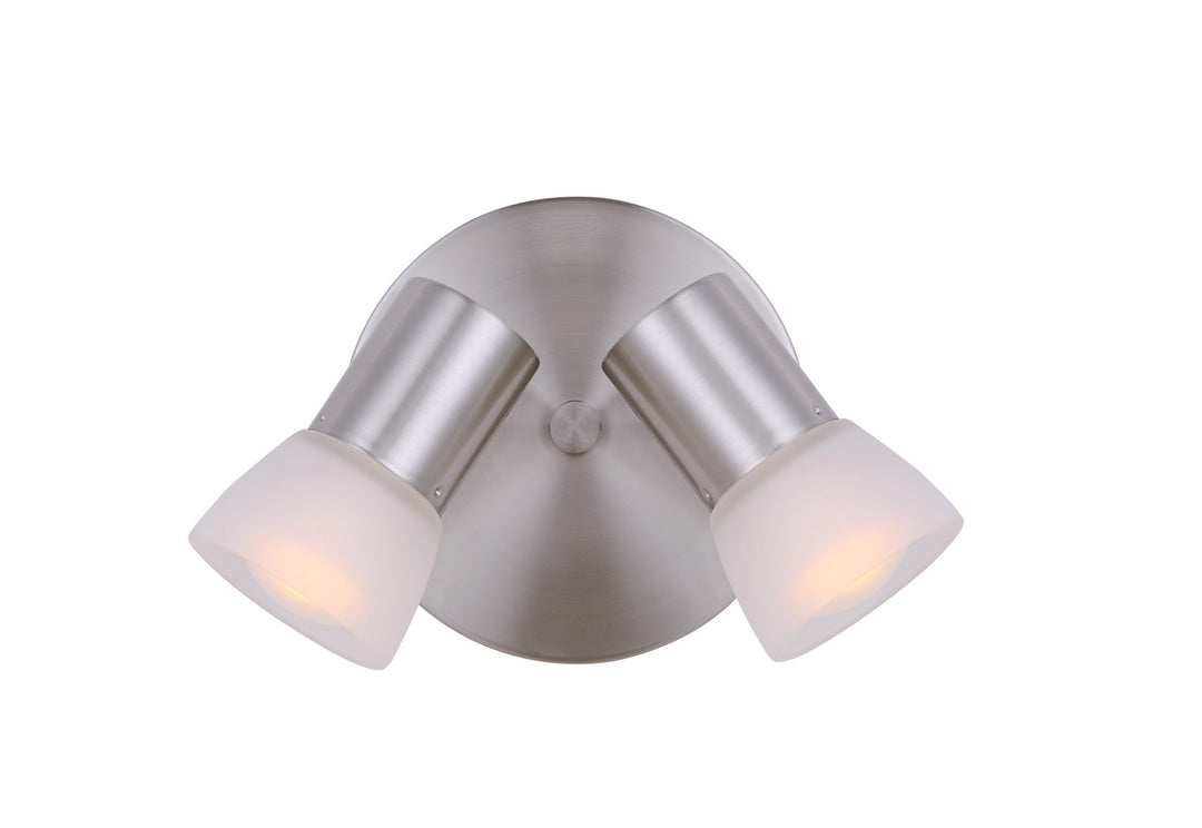 Hudson Two Light Ceiling/Wall Mount in Brushed Nickel - available from The Lighting Shoppe, trusted by Canadian homeowners