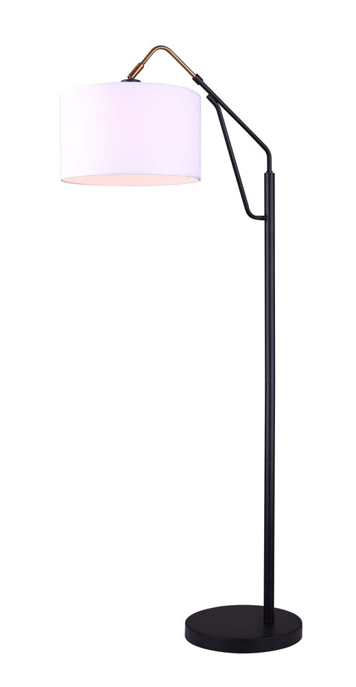 Winston One Light Floor Lamp in Matte Black And Gold - available from The Lighting Shoppe, trusted by Canadian homeowners