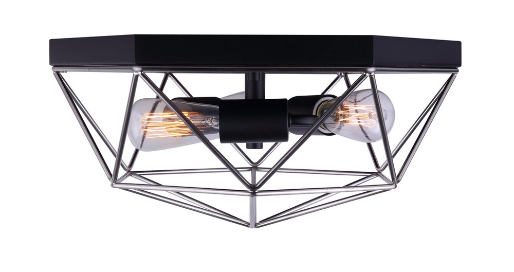 Canarm Canada - IFM676A15BKN - Three Light Flush Mount - Greer - Metal