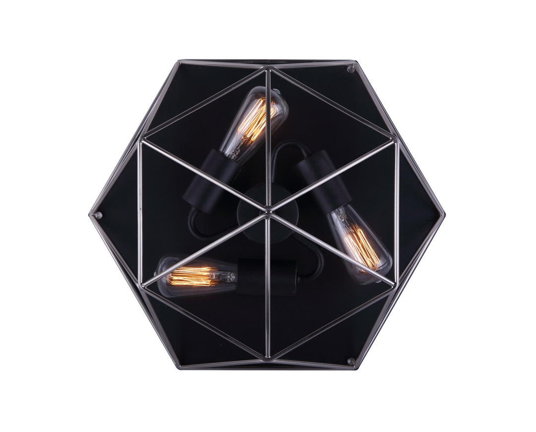 Canarm Canada - IFM676A15BKN - Three Light Flush Mount - Greer - Metal