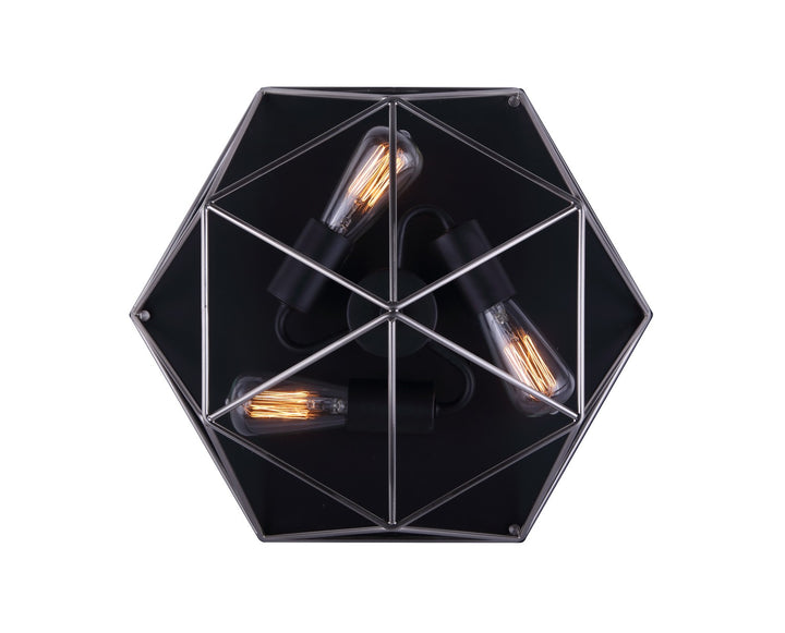 Canarm Canada - IFM676A15BKN - Three Light Flush Mount - Greer - Metal