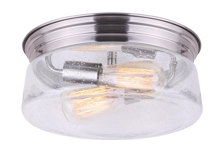 Albany Two Light Flush Mount in Brushed Nickel - available from The Lighting Shoppe, trusted by Canadian homeowners