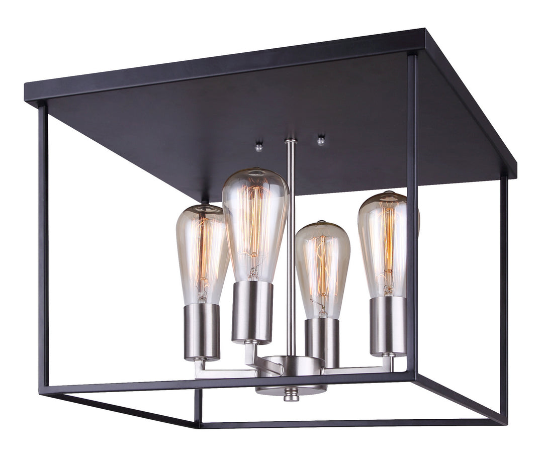 Roy Four Light Flush Mount in Metal - available from The Lighting Shoppe, trusted by Canadian homeowners