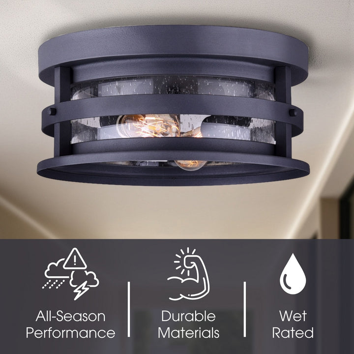 Canarm Canada - IOL342BK - Two Light Outdoor Lantern - Duffy - Metal