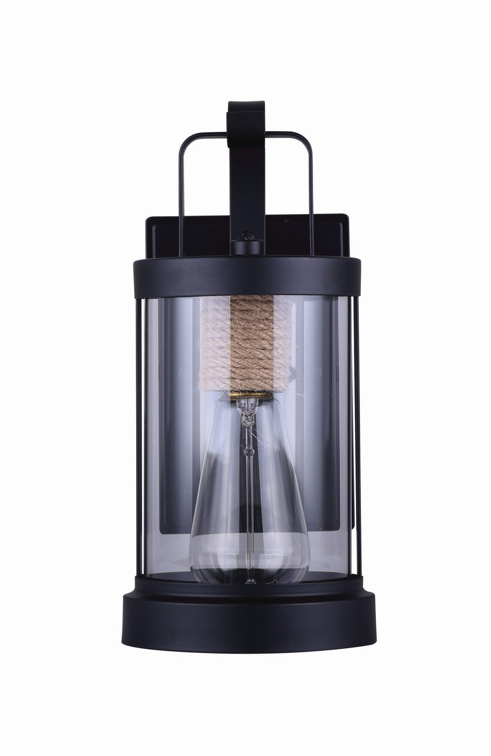 Canarm Canada - IOL457BKR - One Light Outdoor Lantern - Delano - Matte Black And Rope