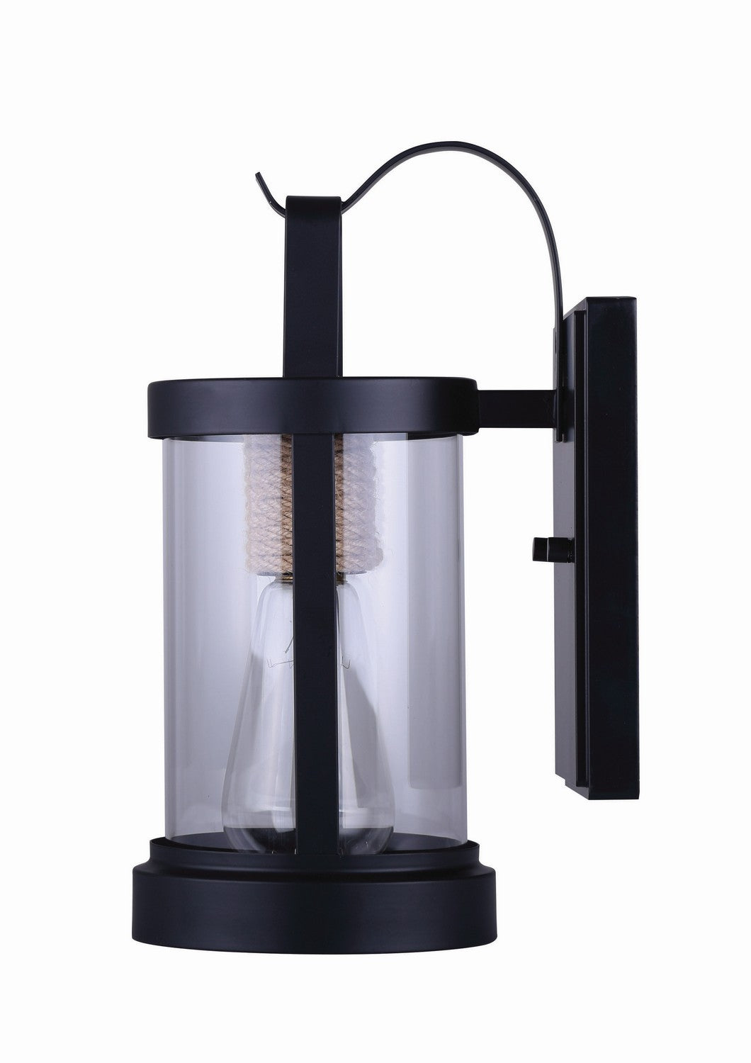Canarm Canada - IOL457BKR - One Light Outdoor Lantern - Delano - Matte Black And Rope
