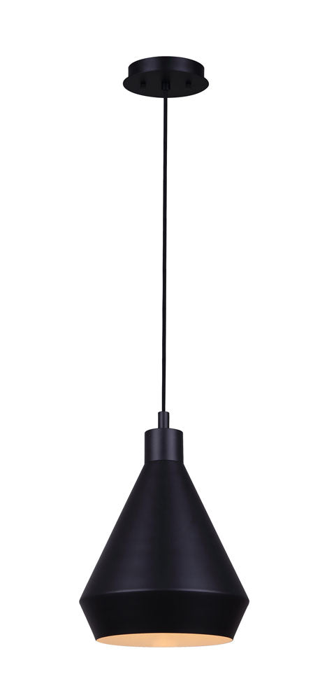 Byck One Light Pendant in Black - available from The Lighting Shoppe, trusted by Canadian homeowners