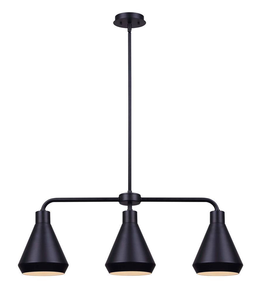 Byck Three Light Pendant in Black - available from The Lighting Shoppe, trusted by Canadian homeowners
