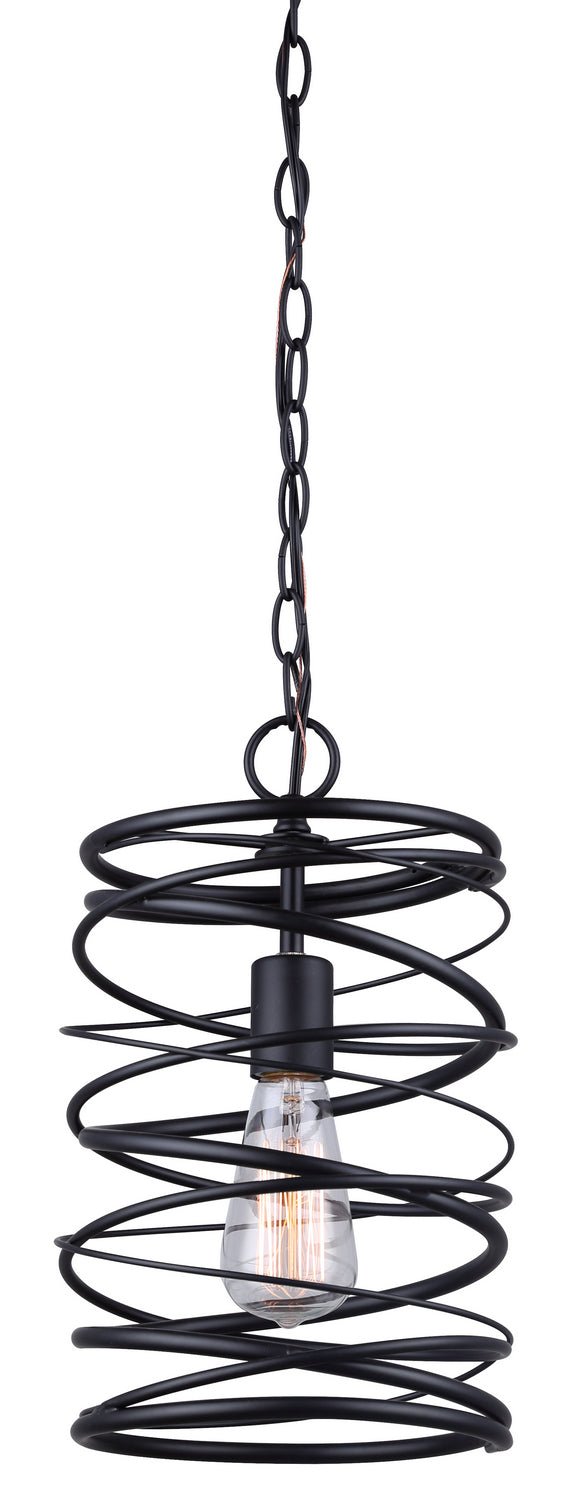 Ryland One Light Pendant in Black - available from The Lighting Shoppe, trusted by Canadian homeowners