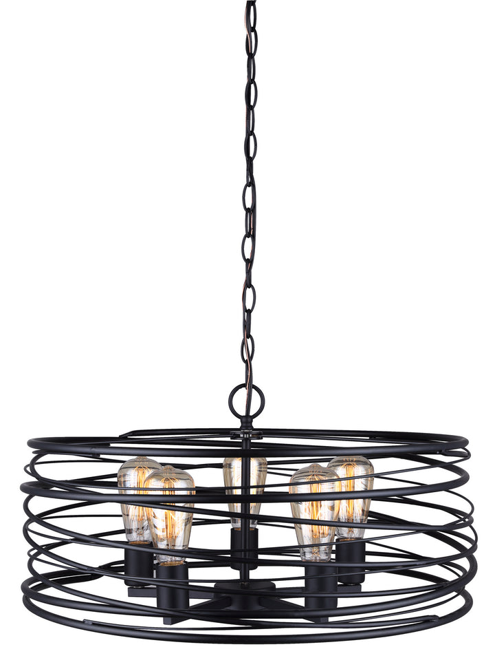 Ryland Five Light Pendant in Black - available from The Lighting Shoppe, trusted by Canadian homeowners