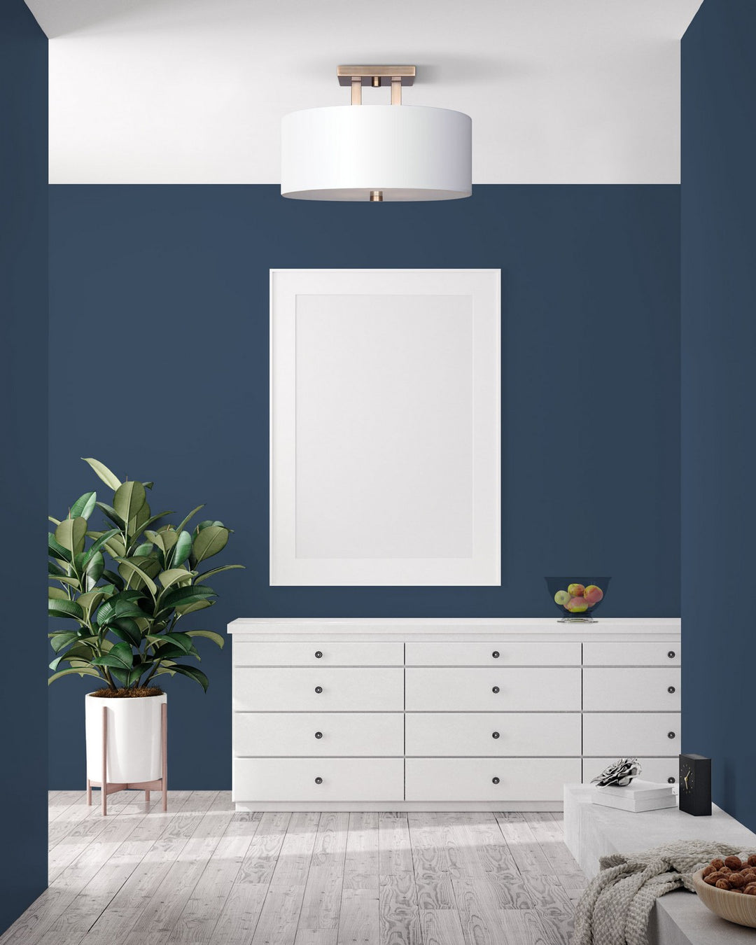 Canarm Canada - ISF578A03GD - Three Light Semi Flush Mount - River - Gold