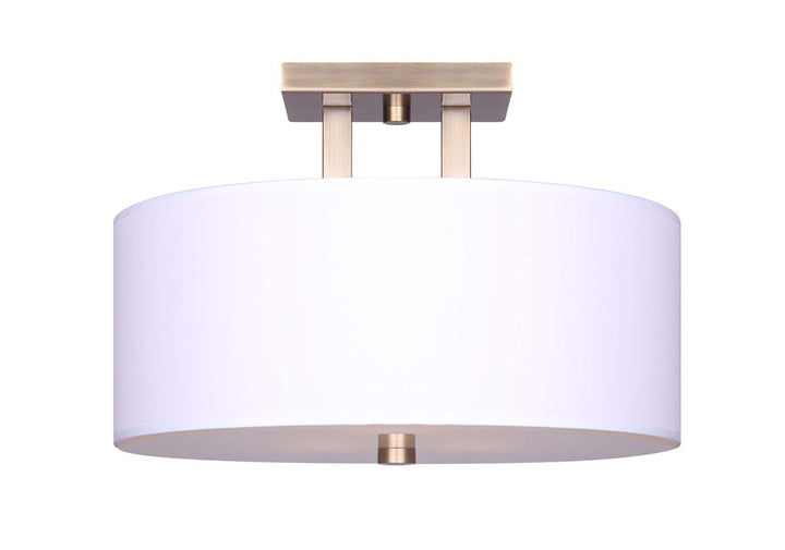 River Three Light Semi Flush Mount in Gold - available from The Lighting Shoppe, trusted by Canadian homeowners