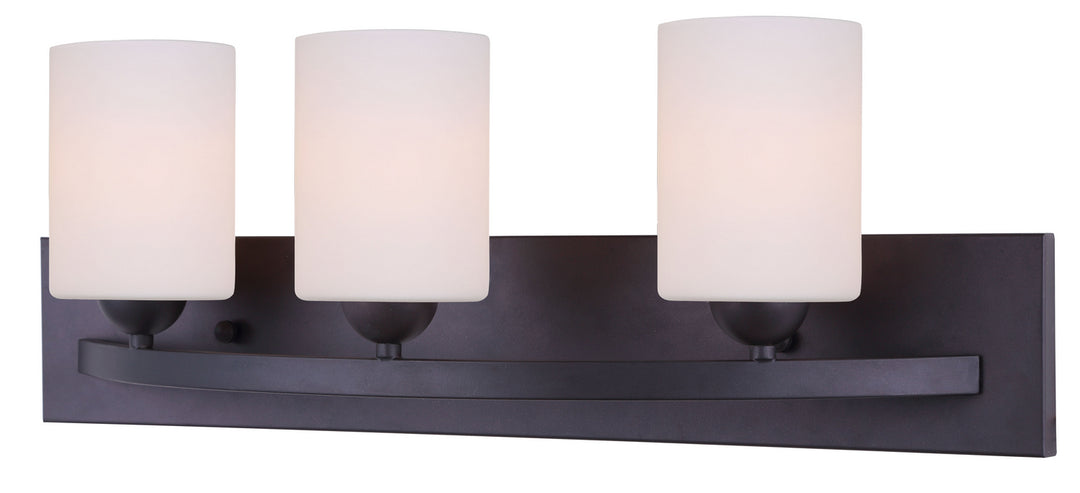 Hampton Three Light Vanity in Oil Rubbed Bronze - available from The Lighting Shoppe, trusted by Canadian homeowners