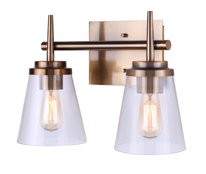 Perla Two Light Vanity in Metal - available from The Lighting Shoppe, trusted by Canadian homeowners