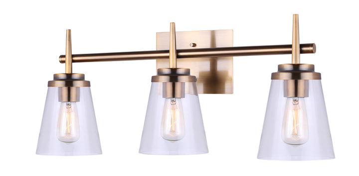Perla Three Light Vanity in Metal - available from The Lighting Shoppe, trusted by Canadian homeowners