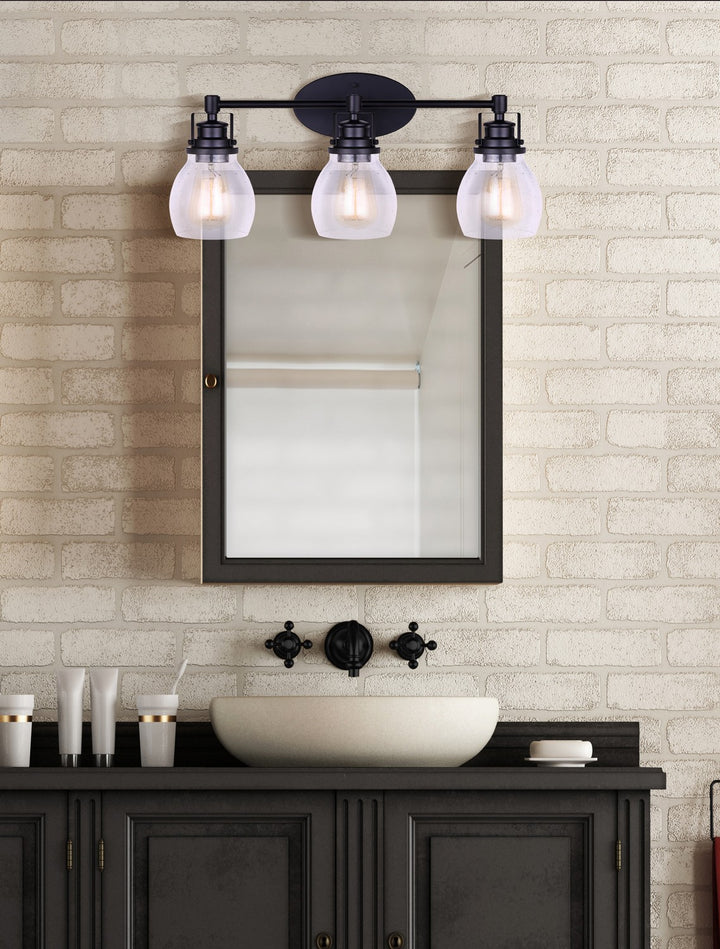 Canarm Canada - IVL705A03BK - Three Light Vanity - Carson - Metal