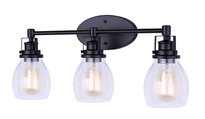 Carson Three Light Vanity in Metal - available from The Lighting Shoppe, trusted by Canadian homeowners