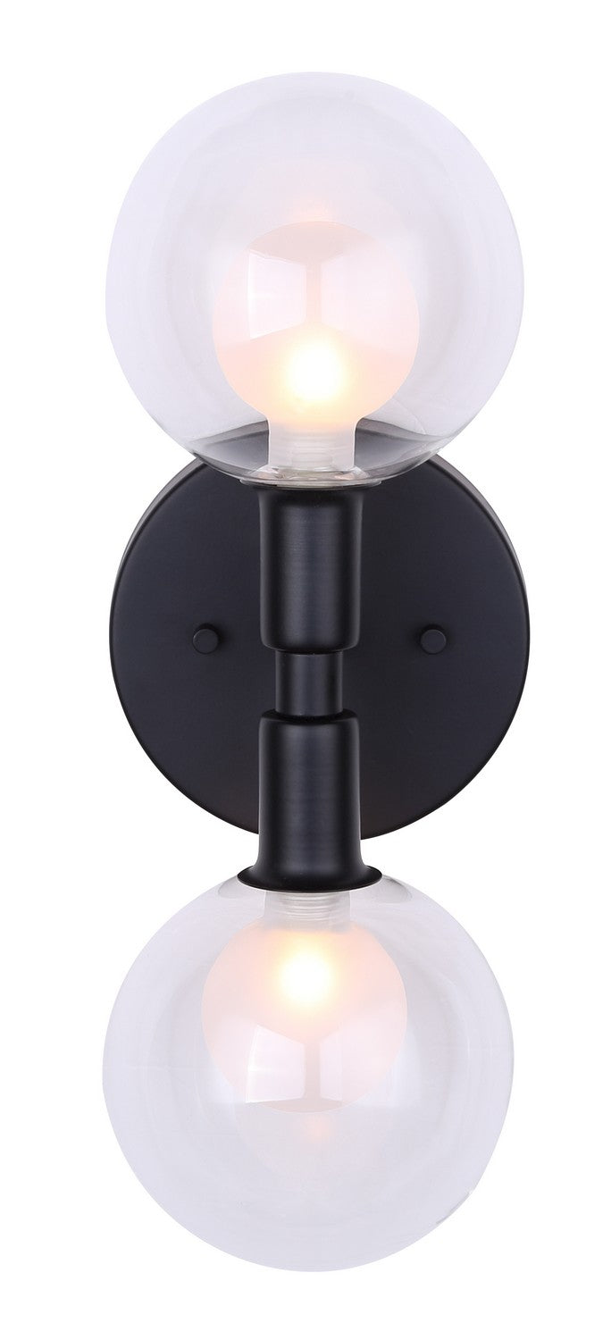 Canarm Canada - IWF346B02BK9 - Two Light Wall Sconce - Healey - Black
