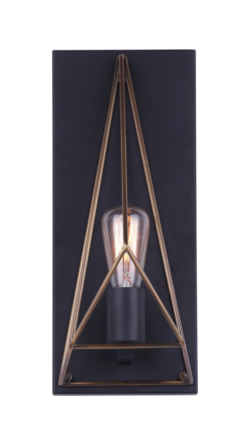 Canarm Canada - IWL676A01BKG - One Light Wall Sconce - Greer - Matte Black And Gold