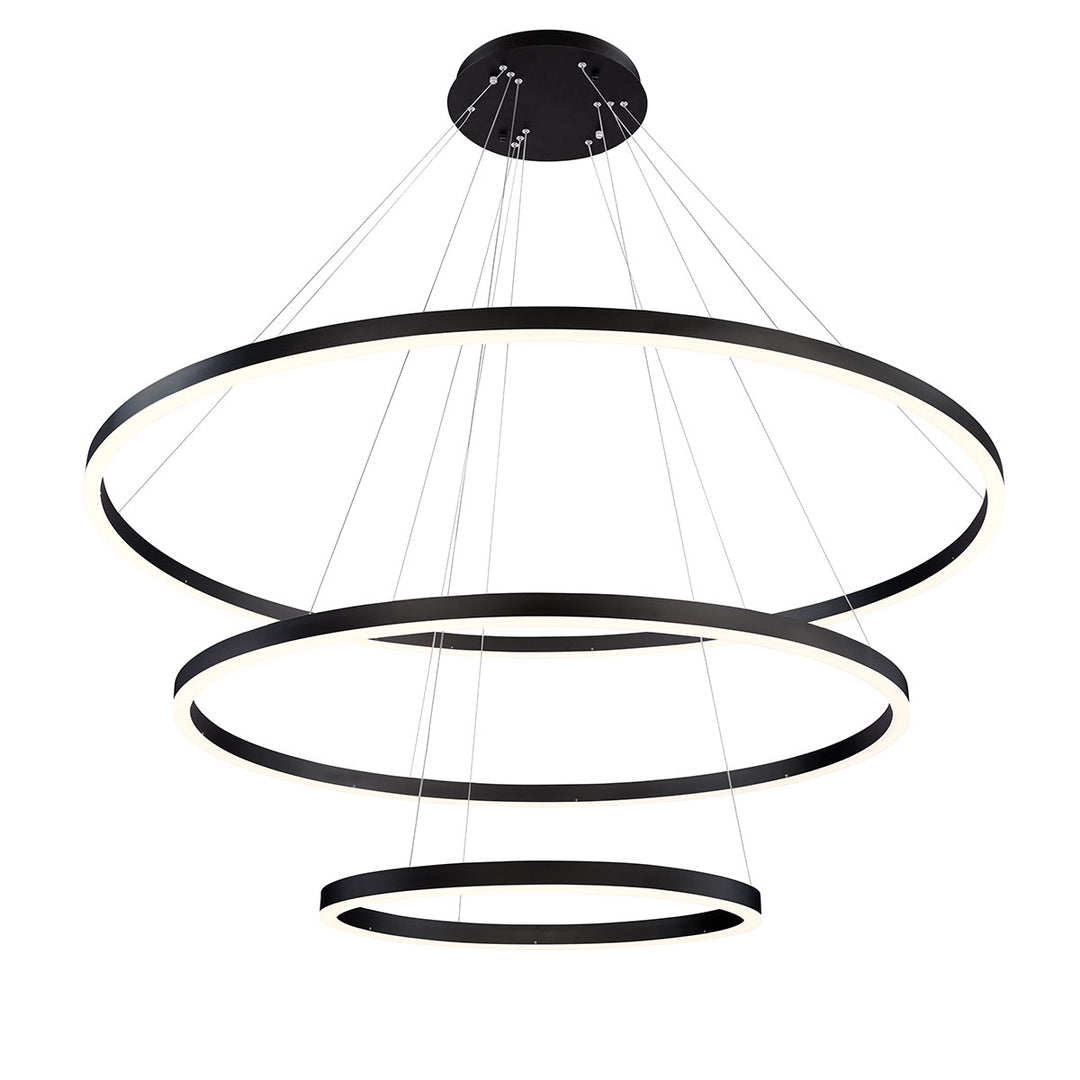 Eurofase Canada - 31474-023 - SPUNTO-CHD-3LT-61IN-BK-WH - SPUNTO - Black
