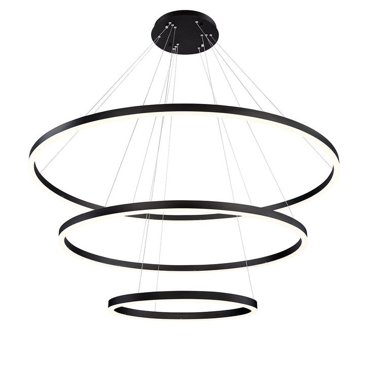 Eurofase Canada - 31474-023 - SPUNTO-CHD-3LT-61IN-BK-WH - SPUNTO - Black
