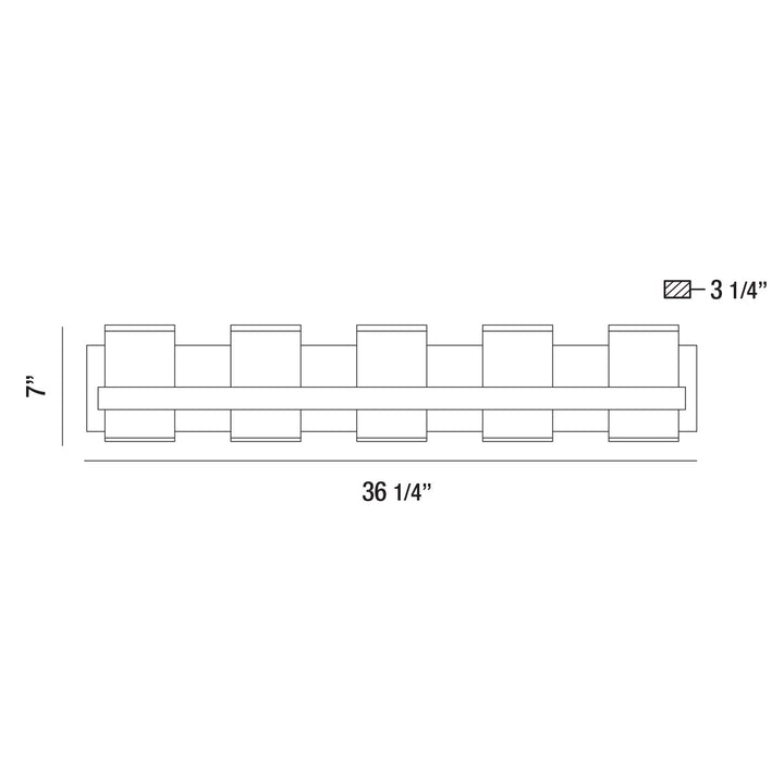 Eurofase Canada - 35657-019 - CAMBRIDGE-VAN-5LT-CHR-WH - CAMBRIDGE - Chrome