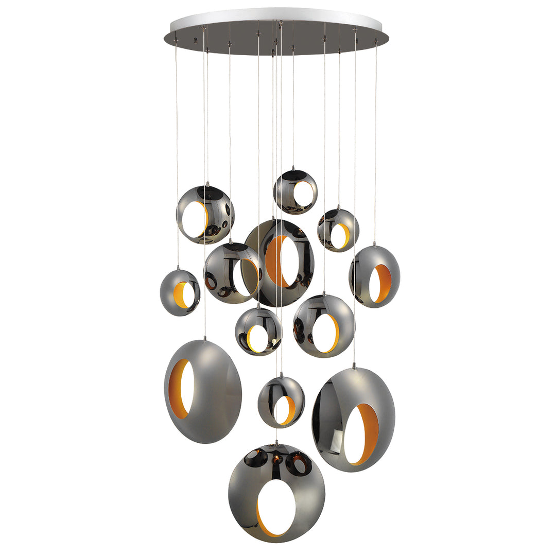 Eurofase Canada - 35910-015 - ARLINGTON-CHD-13LT-40IN-BK-GD - ARLINGTON - Chrome Black