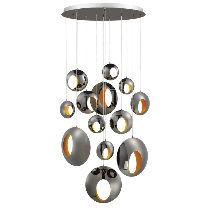Eurofase Canada - 35910-015 - ARLINGTON-CHD-13LT-40IN-BK-GD - ARLINGTON - Chrome Black